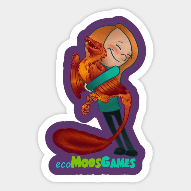 Hug a Raptor - Girl Edition Sticker by eco